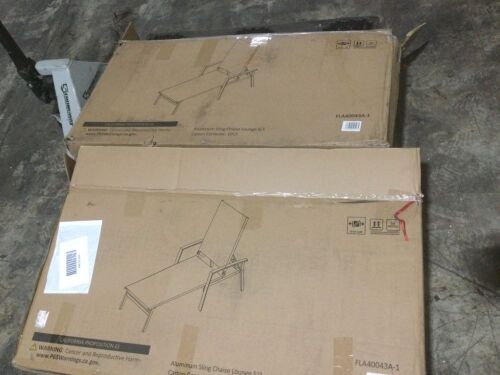 Lot of (2) Aluminum Sling Chaise Lounge Chairs - Lot 589