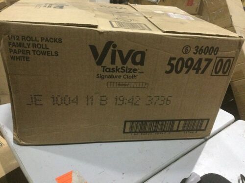 Viva TaskSize Paper Towels, 12 Family Rolls - Lot 751