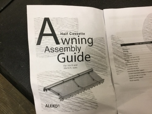 Aleko Retractable Half Cassette Patio Awning, Details Unknown - E-Comm Return, Condition Unknown - Lot 266