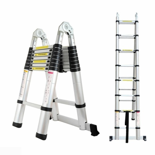 5M(2.5M +2.5M )Foldable Aluminium Telescopic Ladder. Appears New - Lot 286