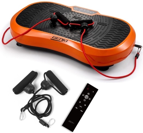 GENKI YD-1008OR Fitness Vibration Platform, Whole Full Body Shape Exercise Machine, Vibration Plate, Massage Workout Trainer - Appears New   - Lot 457