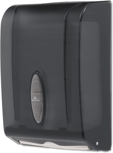 Georgia Pacific 5665001 C-Fold/Multifold Towel Dispenser, 11 x 5 1/4 x 15 2/5, Translucent Smoke. Appears New - Lot 481