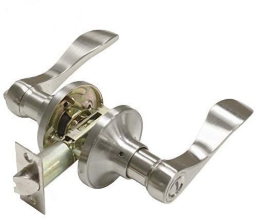 Lot of (4) DAVITU Handlesets Stainless Steel Privacy Door Keyless Lock Knobs - Appear New - Lot 485