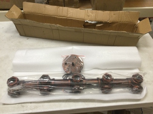 25" 10-Light Industrial Pipe Style Light Fixture. Appears New - Lot 492