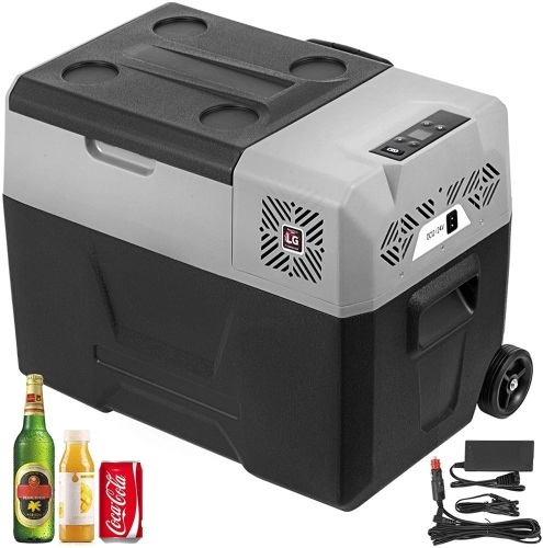 VEVOR 30L Portable Car Refrigerator 58 Quart LG Compact RV Fridge 12/24V DC & 110-240V AC. Appears New - Lot 547