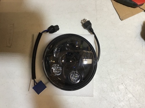 Replacement Motorcycle Headlight, Unknown Details - Appears New  - Lot 613