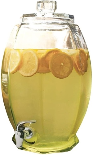 Circleware Cranston Beverage Dispenser with Glass Lid, Clear, 3 Gallon. Appears New. - Lot 622