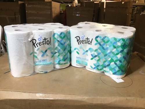 Case of (2) 6 Roll Packs - Presto Paper Towels.  - Lot 626