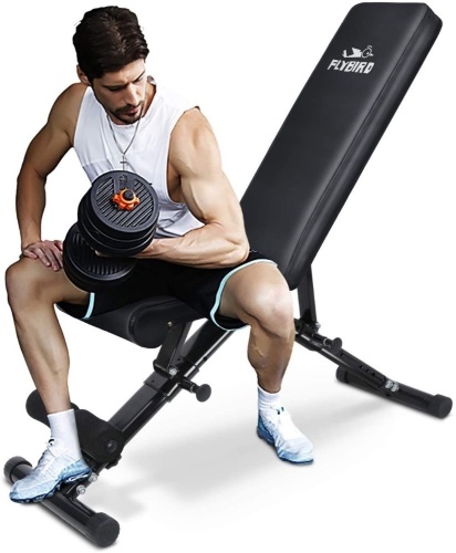 FLYBIRD Weight Bench, Adjustable Strength Training Bench for Full Body Workout with Fast Folding. Appears New - Lot 654