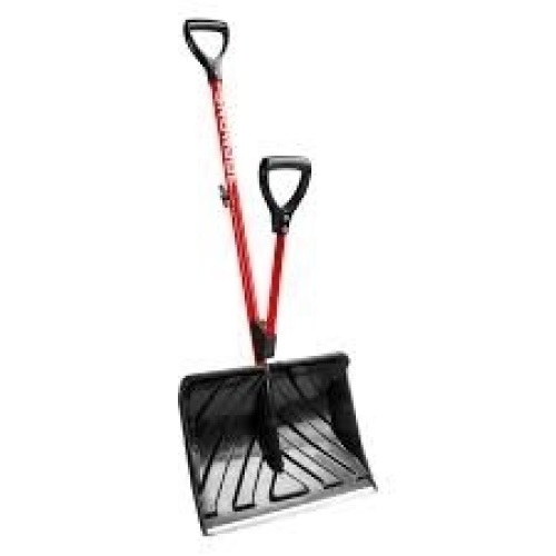 Snow Joe Shovelution 18" Poly Strain-Reducing Snow Shovel with 41" D-Grip Aluminum Handle - E-Comm Return, Appears New  - Lot 688