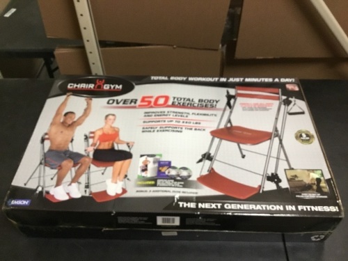 Chair Gym Workout Kit with 3 DVDs - Appears New - Lot 698