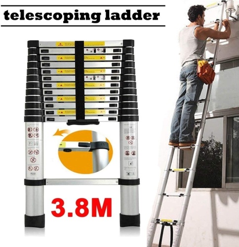 12.5ft Aluminum Telescoping Extension Ladder. Appears New - Lot 714