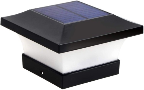 Lot of (4) Solar LED Post Lights, Waterproof, Daylight White 6000K - Appear New   - Lot 724