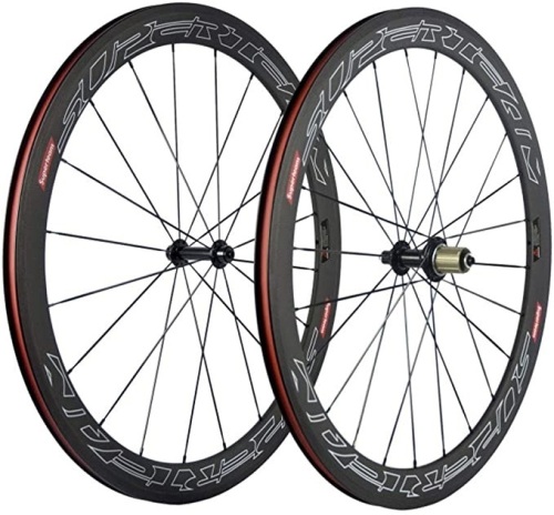 Superteam Road Bike Carbon Wheelset 50mm Clincher Wheel with Ceramic Bearing Hub - Appear New  - Lot 732