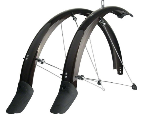 Lot of (2) SKS P65 Chromoplastic Longboard Fender Sets, Black - E-Comm Return, Appear New   - Lot 821