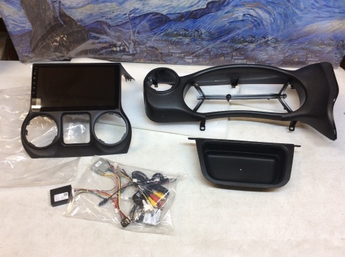 10" Android Player Dashboard Installation Kit for Jeep Wrangler Rubicon 2015-2017 with Plug-And-Play Wire Harness - Appears New  - Lot 826