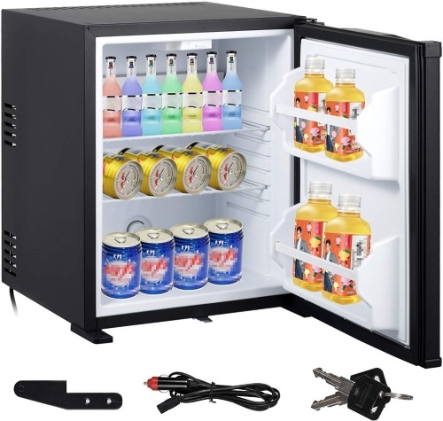 1.4 cu. ft. Absorption Mini Refrigerator DC 12V/110V No Noise With Lock. Appears New - Lot 829