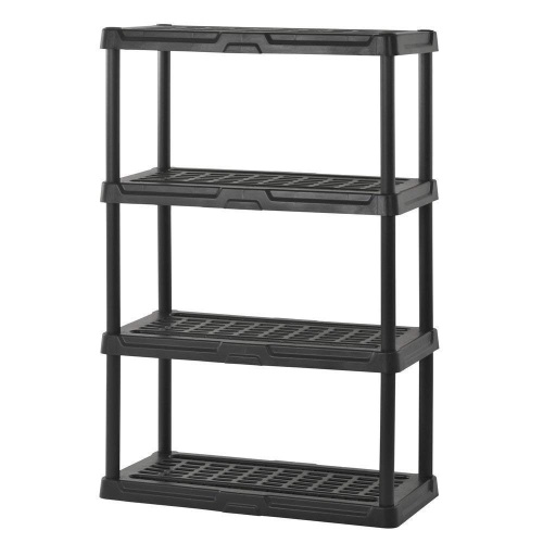 Sandusky Black 4-Tier Plastic  Storage Shelving Unit - Appears New - Lot 839