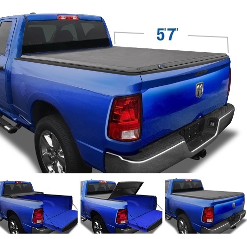 Tyger Auto T3 Soft Tri-Fold Truck Bed Tonneau Cover 2009-2018 Dodge Ram 1500, 2019-2021 Classic, Fleetside 5'7", TG-BC3D1015 - Appears New  - Lot 861