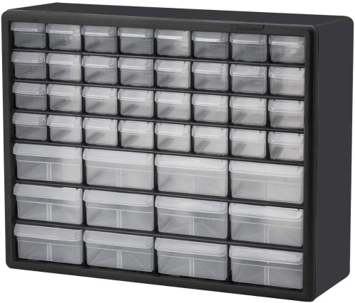 Lot of (2) Akro-Mils 44 Drawer Plastic Parts Storage Hardware and Craft Cabinet, 20" W x 6" D x 16" H - Appear New  - Lot 882