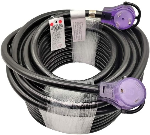 Parkworld RV 30A Extension Cord NEMA TT-30 with Handle, Camper 30amp TT-30P to TT-30R (100FT). NEW - Lot 904