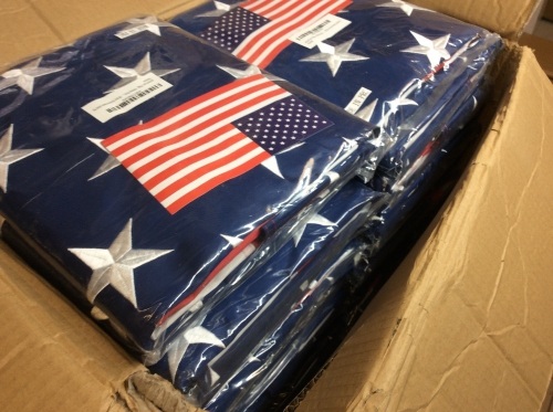 Case of (40) Heavy Duty American Flags with Brass Grommets, 4' x 6' - New  - Lot 911