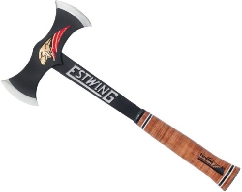 Estwing - Drake Off Road Tools Double Bit Axe - 38 oz Wood Spitting Tool with Forged Steel Construction & Shock Reduction Grip. Appears New - Lot 927