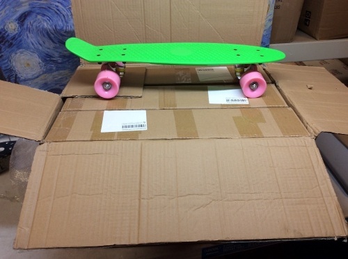 Case of (6) Lime Green with Pink Wheels Penny Skateboards - New  - Lot 929