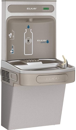 Elkay EZS8WSLK EZH2O Bottle Filling Station with Single ADA Cooler, Non-Filtered 8 GPH, 46.30 x 18.30 x 19.00 inches, Light Gray Granite. Appears New. $1,074 Retail Value! - Lot 25