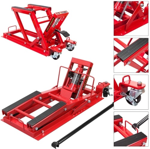 BIG RED T64017 Torin Hydraulic Powersports Lift Jack (Motorcycle, ATV, UTV, Snowmobile): 3/4 Ton (1,500 lb) Capacity, Red. Appears New - Lot 29