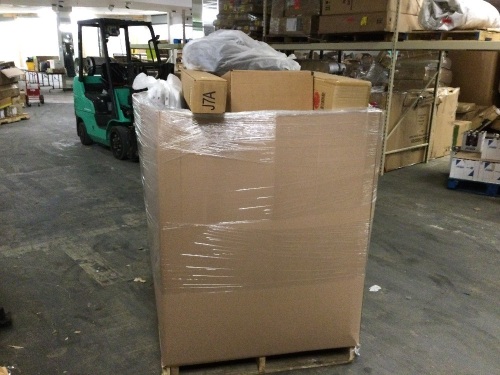 Unsorted and Untouched Pallet of AMZN Returns. SEE PICTURES. This is a pallet straight off a truck - Lot 47