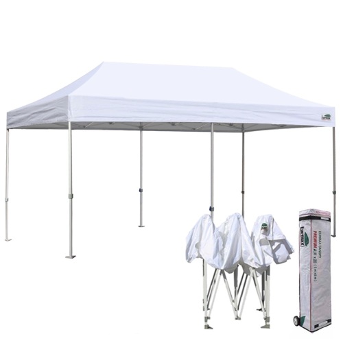 Eurmax Standard 10x20 Ez Pop up Canopy, White - Used, Great Condition  - Lot 57