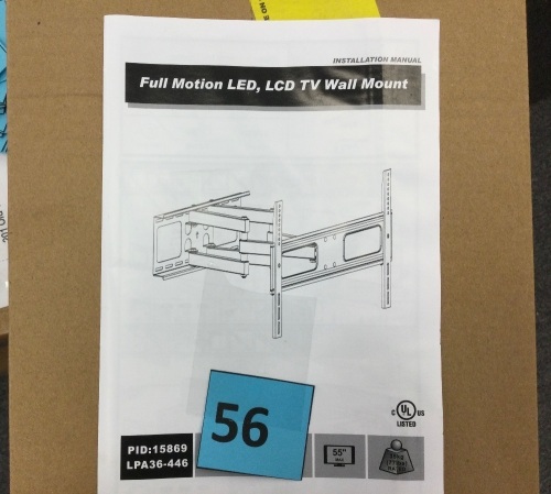Full Motion LED/LCD TV Wall Mount - Lot 56