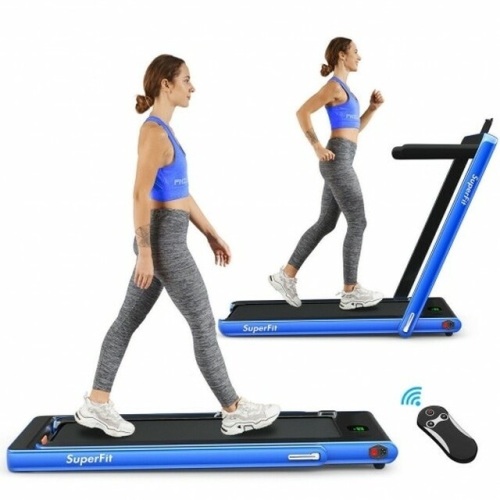 2 In 1 2.25 Hp Under Desk Electric Installation-Free Folding Treadmil With Bluetooth Speaker And Led Display - Lot 66