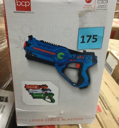 Set of 4 Infrared Laser Tag Blasters for Kids & Adults w/ 4 Settings - Lot 175