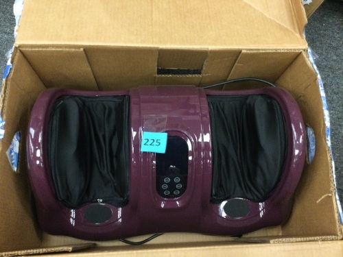 Therapeutic Foot Massager w/ High Intensity Rollers, Remote, 3 Modes - Lot 225