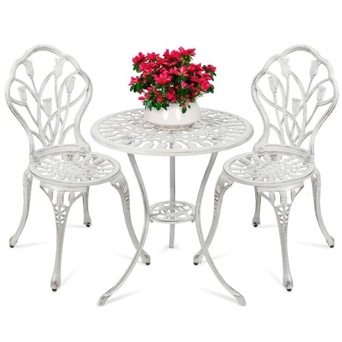 3-Piece Cast Aluminum Patio Bistro Furniture Set - Lot 260