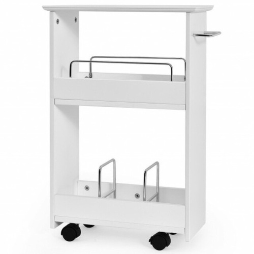 Slim Rolling 3-Tier Bathroom Mobile Shelving Cabinet Wih Handle - Lot 327