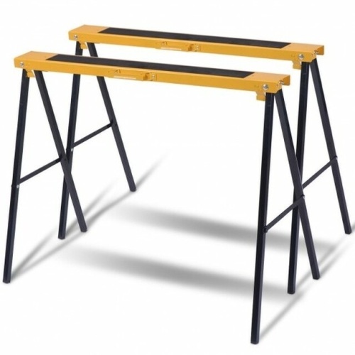 2 Pack Heavy Duty Sawhorse With Steel Folding Legs - Lot 369