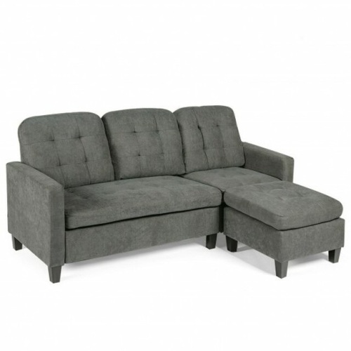 Convertible L-Shaped Sectional Sofa Couch With Massage Cushion - Lot 373