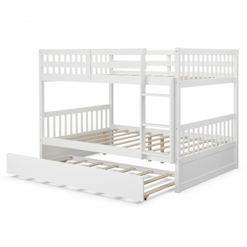 Full Over Full Bunk Bed Platform Wood Bed - Partial Set Box 2/2 - Lot 390