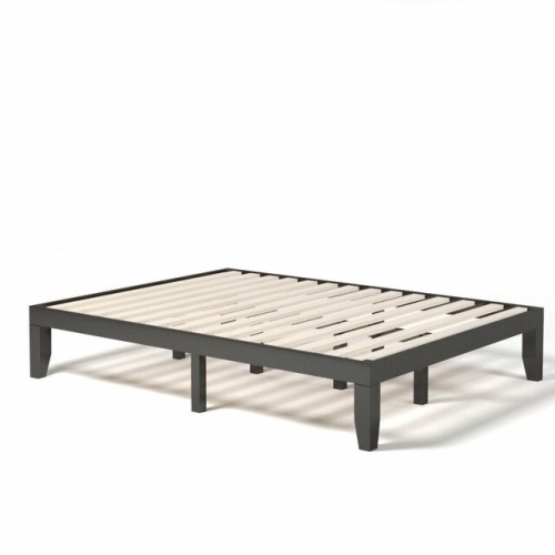 Queen Size 14" Wooden Bed Mattress Frame-Brown - Lot 405