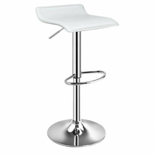 Set of 2 Adjustable Pu Leather Backless Bar Stools - Lot 413