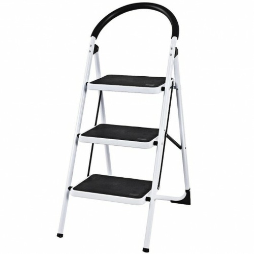Heavy Duty Industrial Lightweight Folding Stool 3 Step Ladder - Lot 443