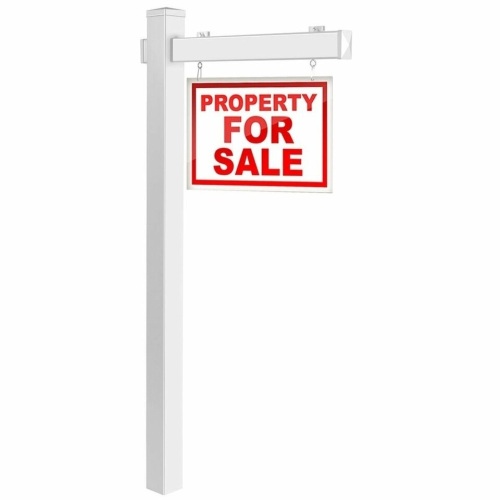 6' Vinyl Upvc Real Estate Sign Post Realtor Yard Sign Post - Lot 452