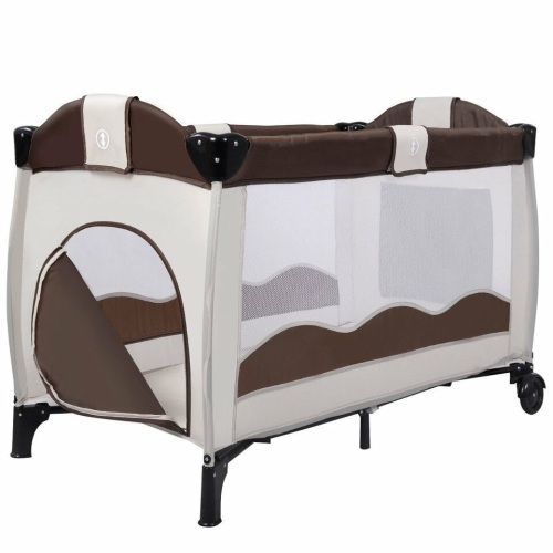 Baby Crib Playpen Playard Pack Travel Infant Bassinet Bed Foldable 4 Color - Lot 542
