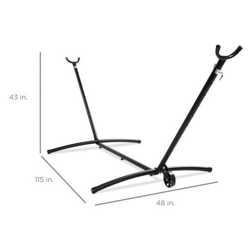 Portable Heavy-Duty Steel Hammock Stand w/ Built-In Wheel, Case - 9ft - Lot 38