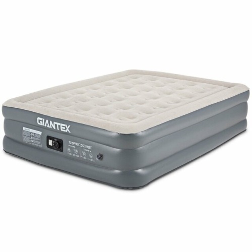 Inflatable Airbed Built-In Pump Luxury Raised Air Mattress - Queen - Lot 289
