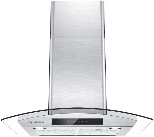 CIARRA Range Hood 30 inch with Soft Touch Control Kitchen Hood Vent with Auto Shut Off Function - Lot 290