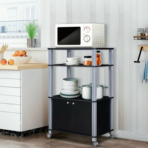 Microwave Rack Stand Rolling Storage Cart - Lot 297